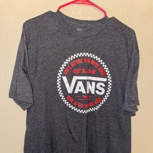 Short sleeve gray vans tee shirt